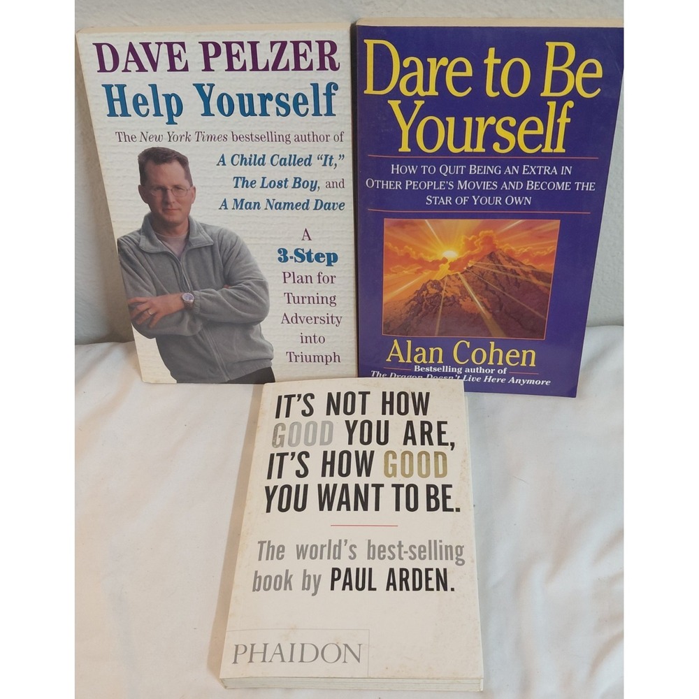 Self Help Book Lot of 3 Dave Pelzer Alan Cohen Paul Arden Motivation Success